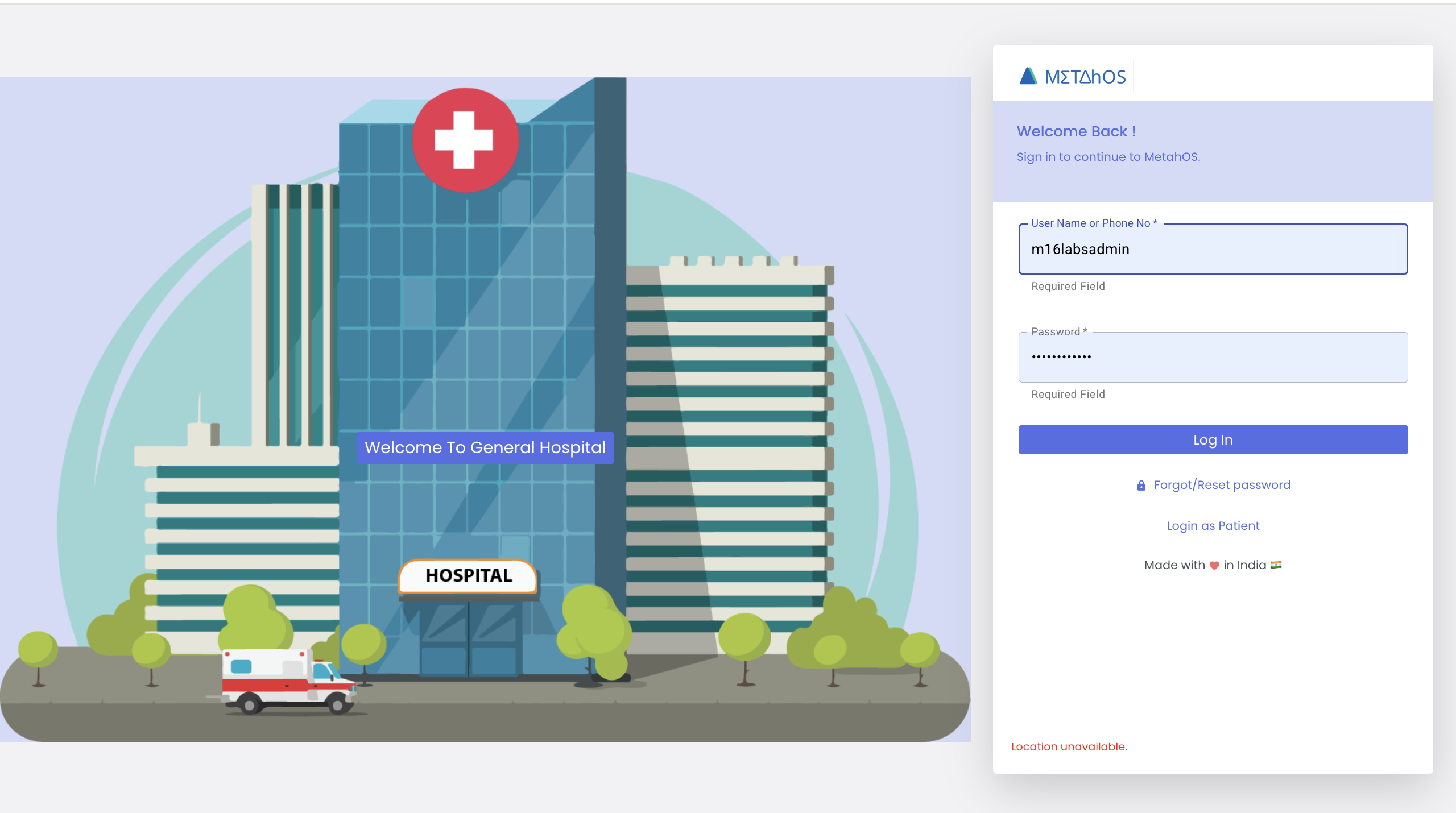 Login Landing Page