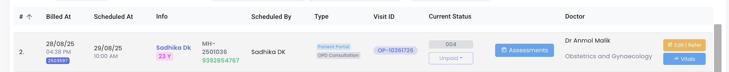 Patient Name in the Worklist
